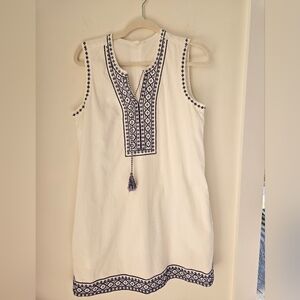 Beach Lunch Lounge white Cotton Sleeveless dress